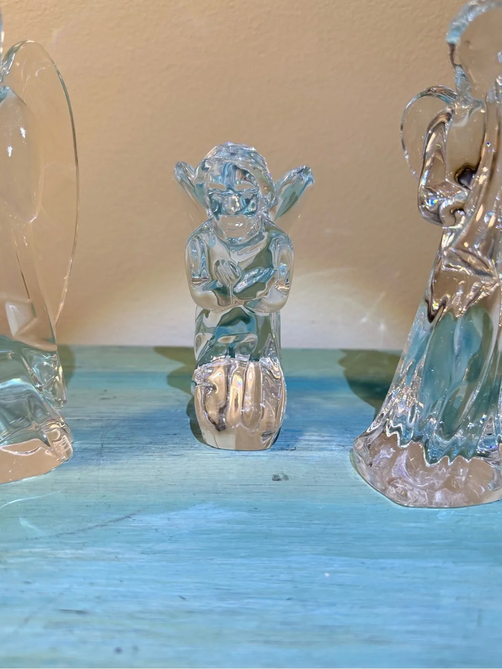 Baccarat Clear Crystal Angel Figurine Set